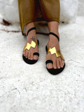 Load image into Gallery viewer, Handmade Leather Sandal : Aristea Gold Pattern: 38 / Sample Design Colors
