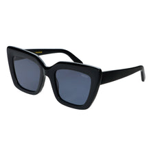 Load image into Gallery viewer, Portofino Acetate Oversized Cat Eye Sunglasses: Black
