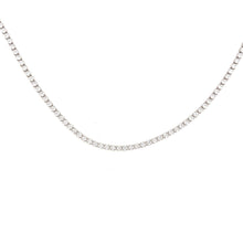 Load image into Gallery viewer, Diamond Tennis Necklace: Silver
