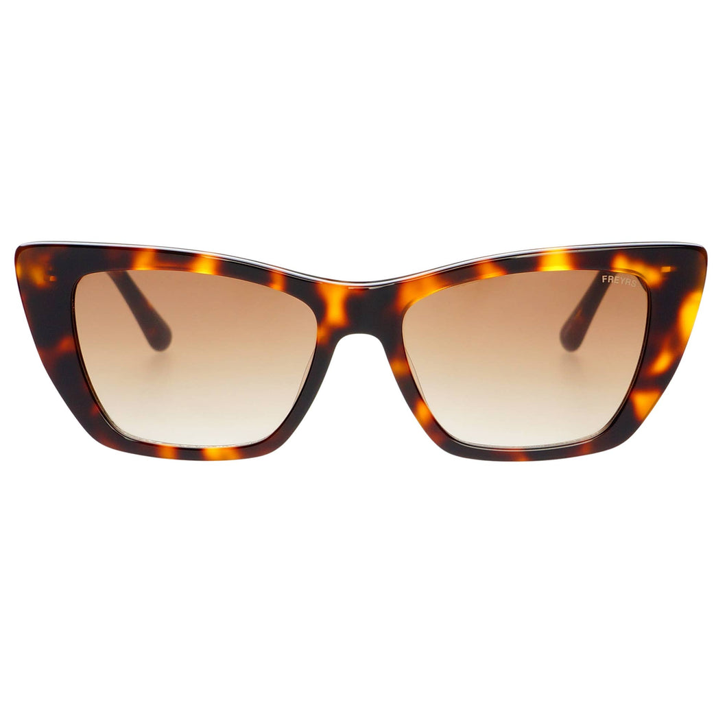 April Womens Acetate Cat Eye Sunglasses: Tortoise