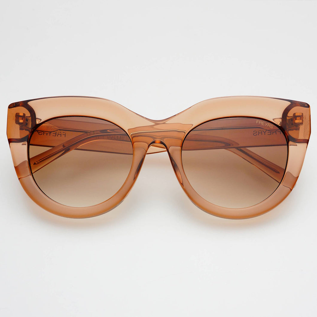 Charlotte Acetate Womens Cat Eye Sunglasses: Brown