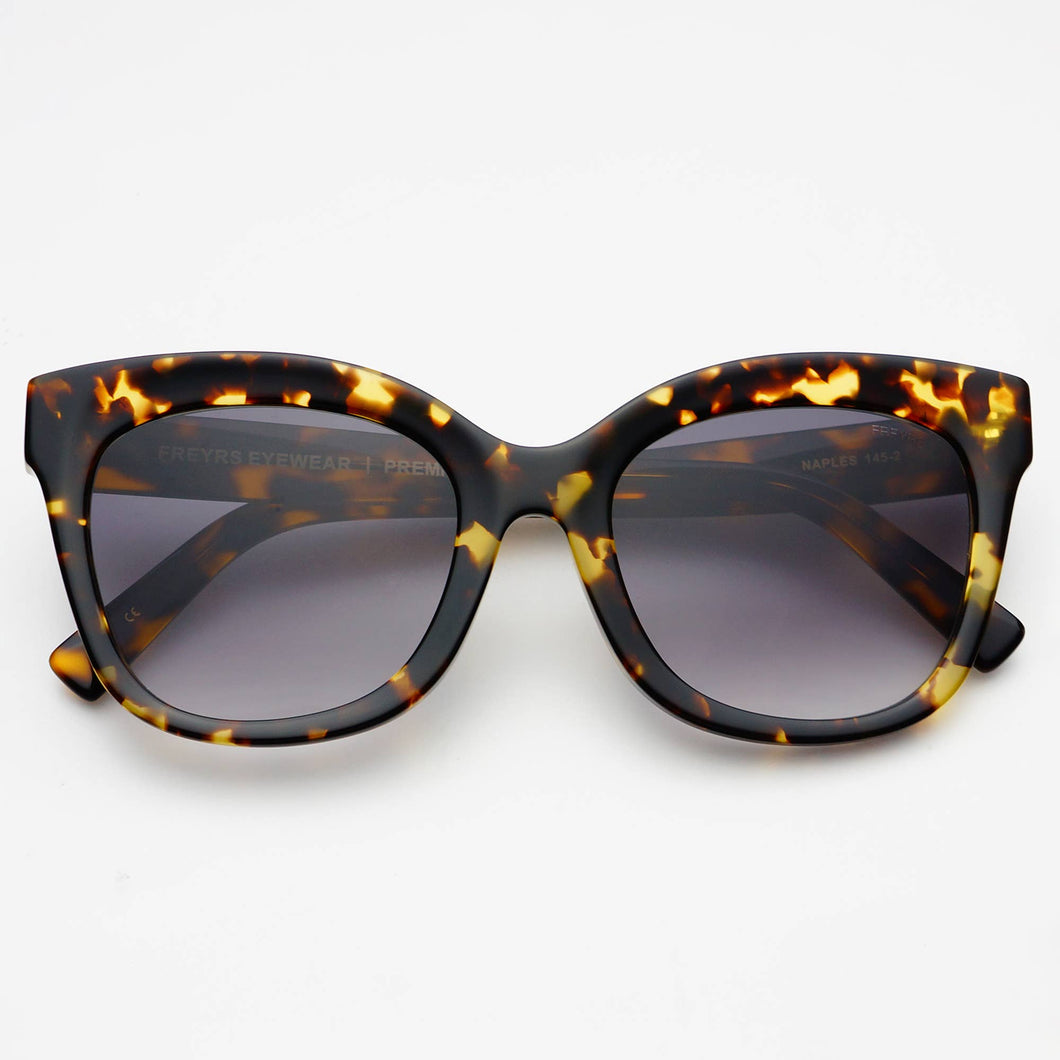 Naples Acetate Cat Eye Sunglasses: Tortoise